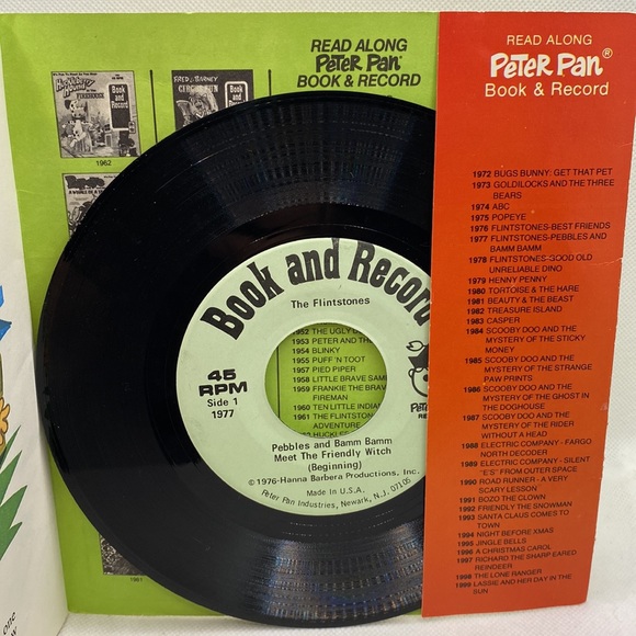 The Flintstones Pebbles and Bamm-Bamm and the Friendly Witch Book & Record 1977 - Picture 14 of 15